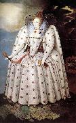 GHEERAERTS, Marcus the Younger Portrait of Queen Elisabeth dfg Spain oil painting artist